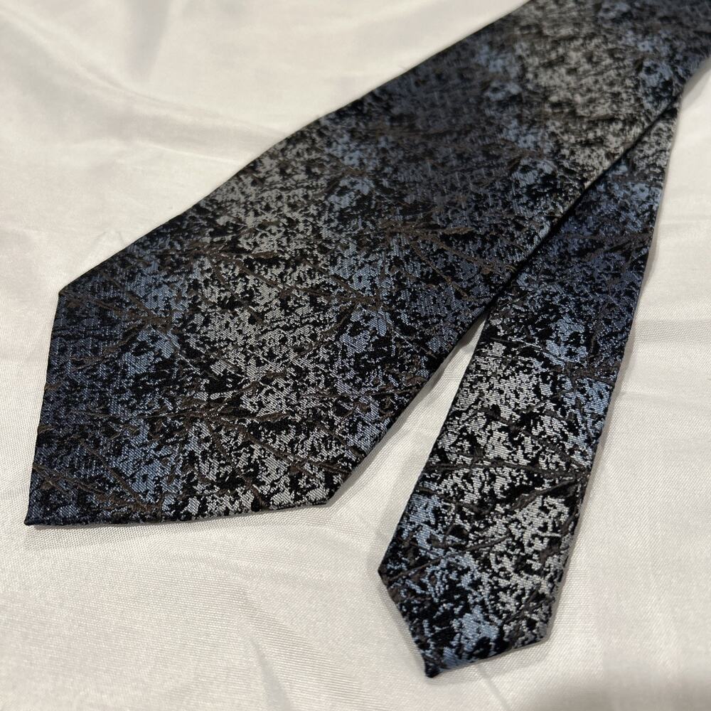 Pierre Cardin Men's Neck Tie Blue Silver, Contemporary, 100% Silk, Vintage 58x4